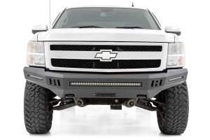 Chevrolet Silverado 1500 Front Bumper - Rough Country - High Clearance - Flat Black - '07-'13 Chevrolet Silverado 1500 Front Bumper - Rough Country - High Clearance - Flat Black - '07-'13
